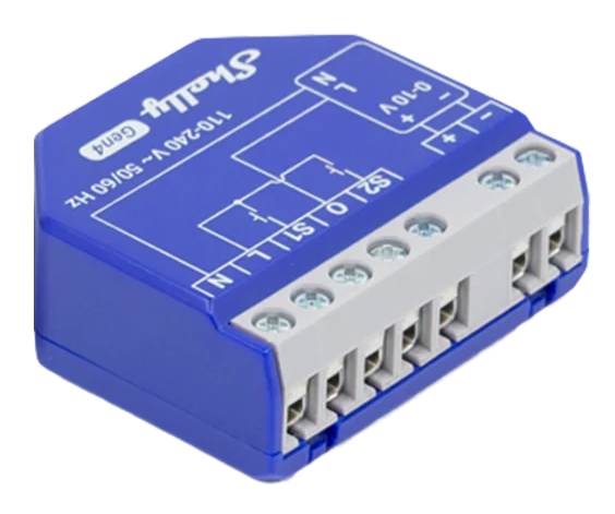 Микромодул Smart реле 1х димер 0/1-10V изисква неутрала Shelly Dimmer 0/1-10V PM Gen4 - 072872, SHELLY