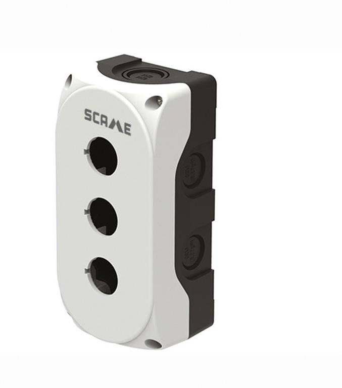 Бутониера празна с 3 отвора Ø22mm сива IP66 Compact Scame, SCAME, 590.PBG03
