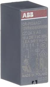 Реле интерфейсно CR-P 24 VAC, 16A, 1 превключващ контакт, монтаж в цокъл ABB, 1SVR405600R0000