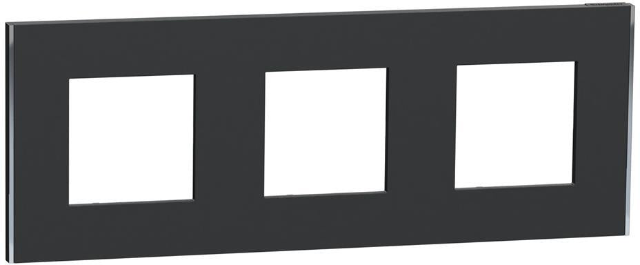 Лицева рамка 3х цвят Антрацит/Сребро Unica Déco SE, SCHNEIDER ELECTRIC, NU600643