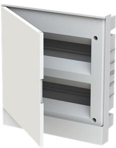 Табло за скрит монтаж 2x12мод. Basic E с бяла плътна врата и Н и РЕ клеми ABB /до изчерпване/, 1SZR004002A1107