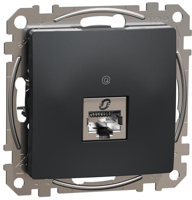 Розетка RJ45 STP cat.6A S-One цвят Антрацит Sedna SE, SCHNEIDER ELECTRIC, SDD114466S