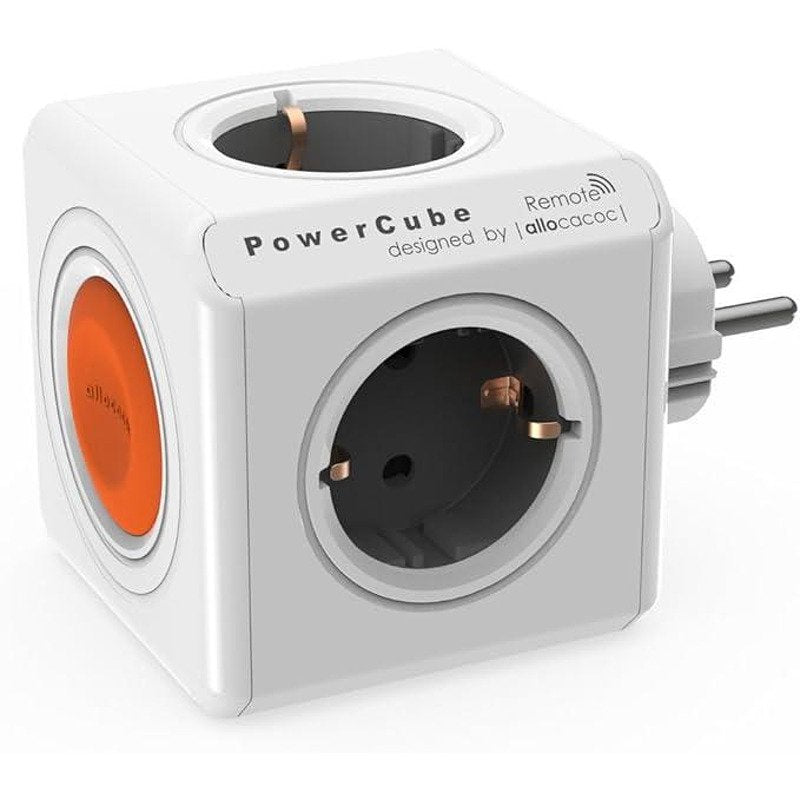 Разклонител електрически Allocacoc без кабел, с щепсел бял, 4 гнезда, PowerCube Original, 1511/EUORRM