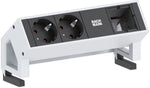 Модул DESK 2 с 2х Шуко и 1х празен модул, цвят Бял, Bachmann, BACHMANN, B902.203