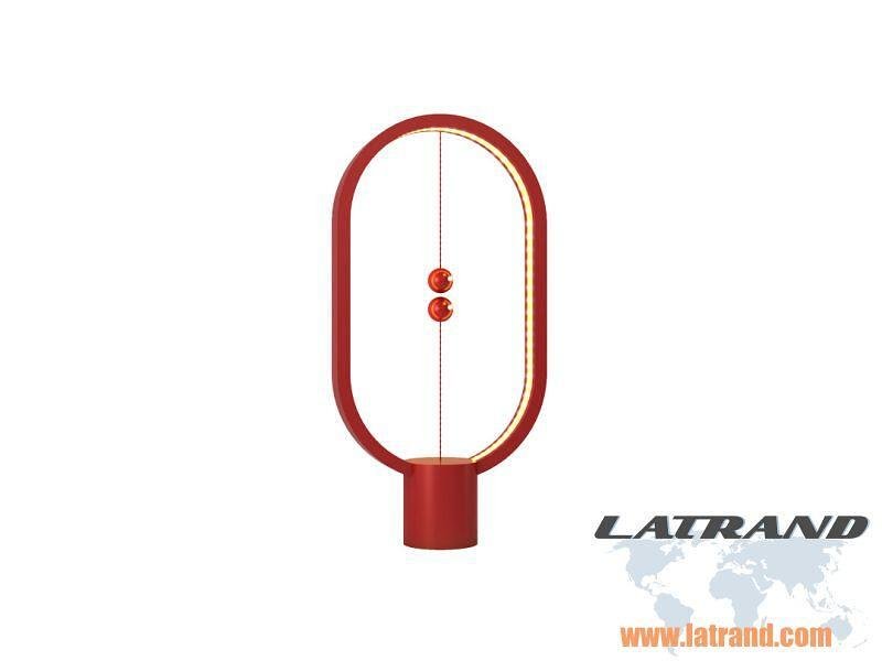 Heng Balance Lamp Ellipse Plastic USB; RED, DH0040RD/HBLEUB, Allocacoc