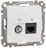Розетка TV+RJ45 UTP cat.6 цвят Бял Sedna SE, SCHNEIDER ELECTRIC, SDD111469T