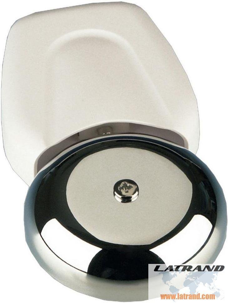 Звънец GAO метален инокс с бял PVC капак 8-12V 83dB - 04020H