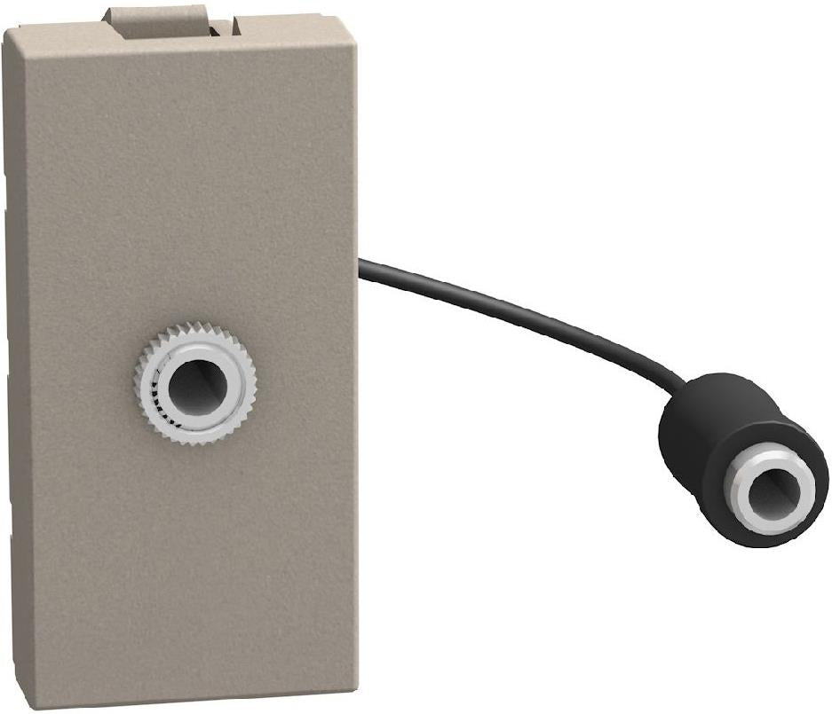 Розетка аудио жак 3.5mm 1 мод. цвят Камък Light Now Bticino, BTICINO, YG4280