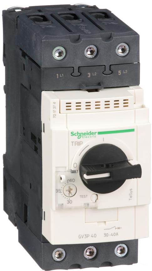 Моторна защита TeSys GV3P 18.5kW TM 30…40A 50kA EverLink SE, SCHNEIDER ELECTRIC НИСКО НАПРЕЖЕНИЕ, GV3P40