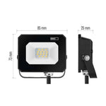 Прожектор LED 10W 4000K 1000lm 120° x 120° 25000h IP65 черен SIMPO EMOS
