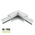 Конектор за магнитни релси за вътрешен монтаж, вграден M-LINE, бял, DPM, MTL-R-IL-W