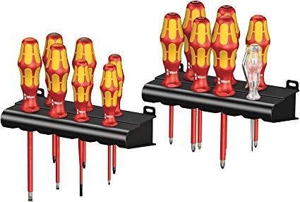 Комплект отвертки, 4х шлиц, 2х PH, 2x PZ, 2x PZ/S, 3x TX и фазомер, Big Pack 100 Kraftform VDE 1000V Wera - W134001