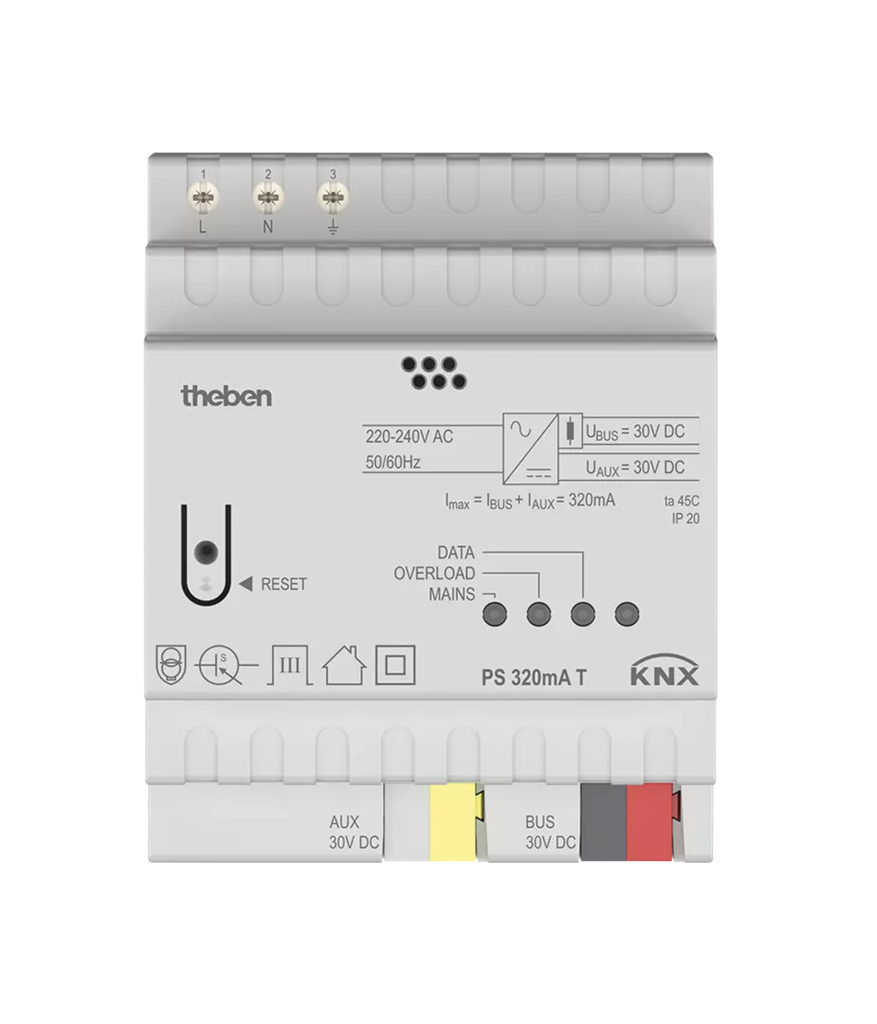 Захранващ блок PS320T 320mA 4DIN KNX Theben, 9070957
