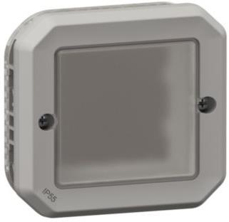 Адаптер за Mosaic 45x45мм с прозрачна мембрана механизъм цвят Сив IP55 Plexo New Legrand, LEGRAND, 69587L