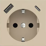 Лицев панел за контакт шуко и USB A+C 55x55 Fenix Beige Luxor EKINEX, EK-PSC-DE-USB-FBL