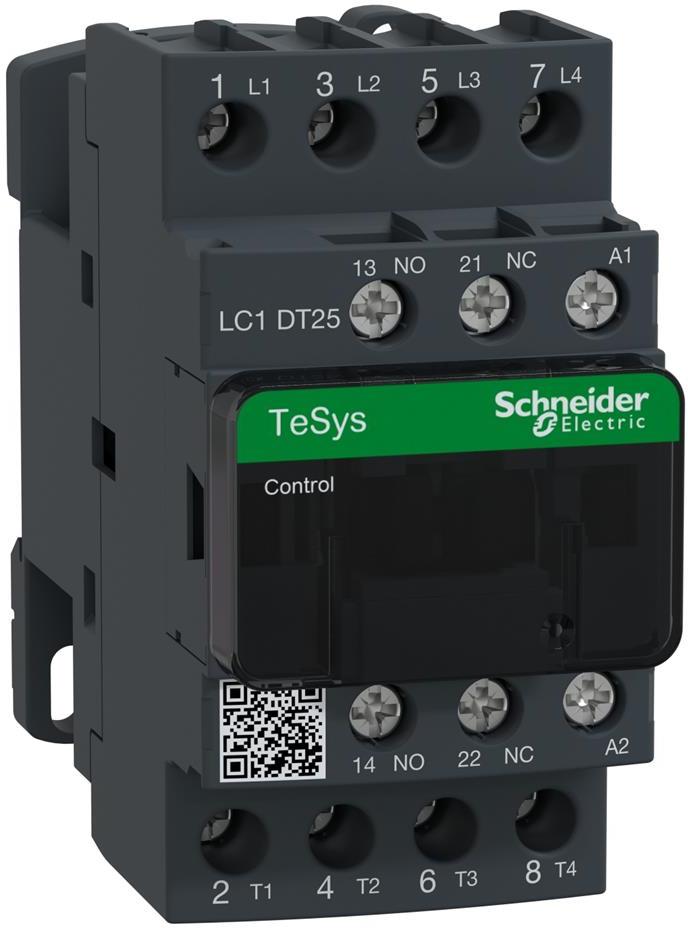 Контактор TeSys D 4P 4NO (25A AC-1) 230V 50/60Hz SE, SCHNEIDER ELECTRIC НИСКО НАПРЕЖЕНИЕ, LC1DT25P7