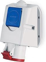 Промишлен комбиниран контакт 3P+Е 16A+шуко IP54 серия Optima Combi Scame-513.1656-DN