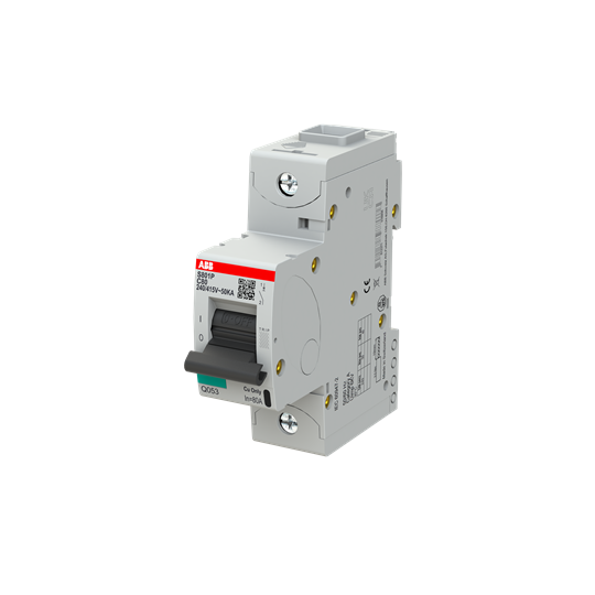 Автоматичен прекъсвач S801P 1P 80A крива С 50kA ABB, 2CCG001226R0001