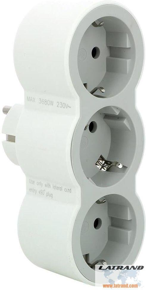 Адаптер за контакт 3х Шуко бял NEW Legrand - 694518