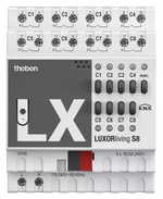 Актуатор изходи с ръчно управление S8 8x 230Vac 16A 4DIN LUXORliving Theben, KNX, 4800425