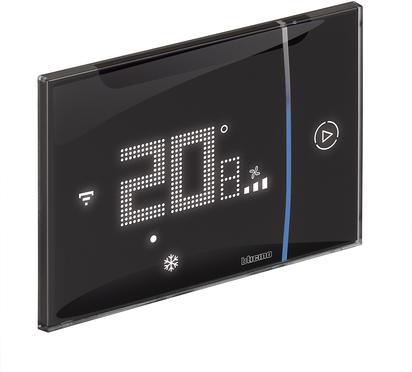 Термостат Smarther AC с вградено Wi-FI за вграден монтаж ЧЕРЕН Bticino with Netatmo, NETATMO с LEGRAND & BTICINO, XG8003