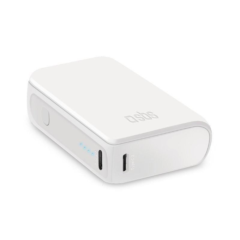 POWER BANK 10 000mAh,2xUSB-C,1xUSB A,10W, SBS - БЯЛ