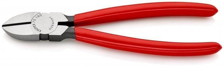 Клещи диагонални резачки, червена ръкохватка 180мм, Knipex - K7001180