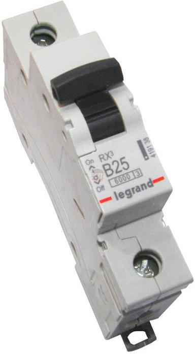 Автоматичен прекъсвач RX3 1P 25A крива В 6kA Legrand, LEGRAND НИСКО НАПРЕЖЕНИЕ, 419138