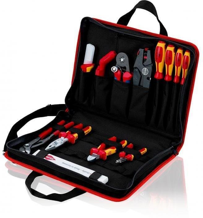 Комплект в чанта Kompakt с 12 бр. инструменти VDE 1000V за сервизни техници, Knipex - K002111