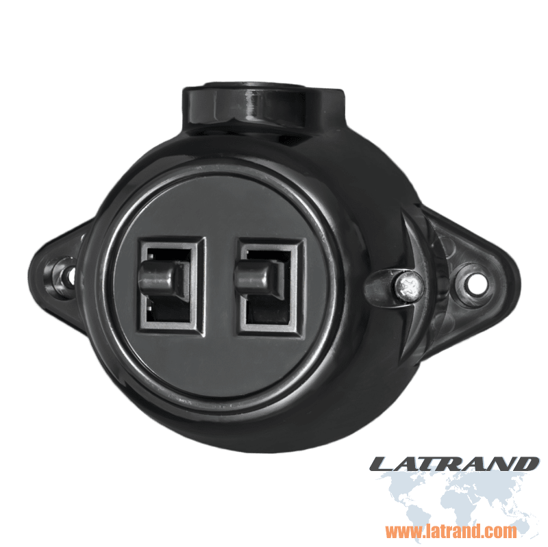 ATRA - Сериен ключ 10A открит монтаж IP21 черен - 5119, АТРА