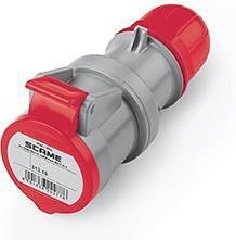 Промишлен подвижен контакт 3P+N+Е 16A IP54 серия Optima Scame-313.1647 червен/сив