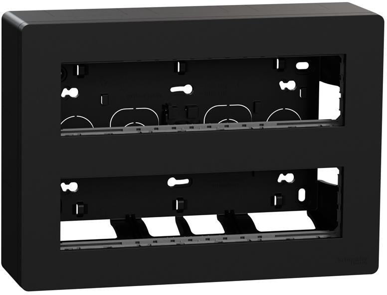 Моноблок за открит монтаж 2x8 мод. цвят Антрацит Unica System+ SE, SCHNEIDER ELECTRIC, NU121854