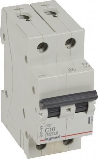 Автоматичен прекъсвач RX3 2P 10A крива С 6kA Legrand, LEGRAND НИСКО НАПРЕЖЕНИЕ, 419222