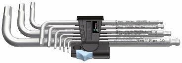 Комплект шестограми, 9х (1.5…10), в щипка, 3950 L-key Stainless Wera - W022720