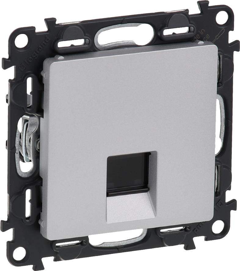 Розетка RJ45 cat.6 UTP цвят алуминий Valena Life Legrand, LEGRAND, 753342
