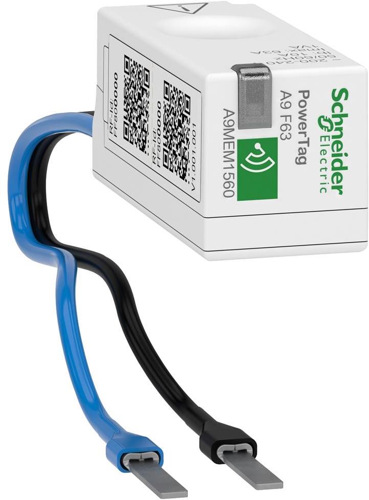 Мерител PowerTag Energy F63 1P+N с кабел, монтаж отгоре или отдолу, SE, SCHNEIDER ELECTRIC НИСКО НАПРЕЖЕНИЕ, A9MEM1560