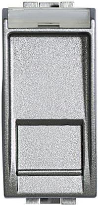 Розетка RJ45 cat.5e UTP конектор toolless IDC 1 мод. цвят Алуминий LL Bticino, BTICINO, NT4279C5E
