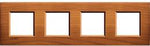 Рамка 4х2 мод. правоъгълна Cherrywood LL Bticino , BTICINO, LNA4802M4LCA