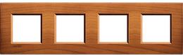 Рамка 4х2 мод. правоъгълна Cherrywood LL Bticino , BTICINO, LNA4802M4LCA