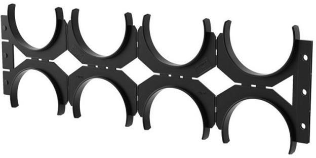 Аранжор за тръба 8х ф125мм цвят Черен HDPE UV Kouvidis, KOUVIDIS, KD6121125