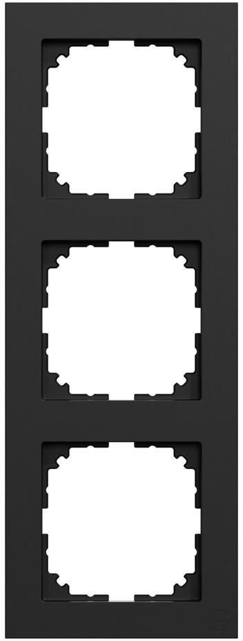 Рамка 3х цвят Черен мат, M-Pure System M Merten SE, SCHNEIDER ELECTRIC, MEG4030-3603