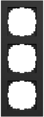 Рамка 3х цвят Черен мат, M-Pure System M Merten SE, SCHNEIDER ELECTRIC, MEG4030-3603