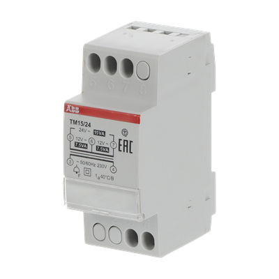 Модулен звънчев трансформатор TM15/24 12/24V 2 мод. ABB, 2CSM228745R0802
