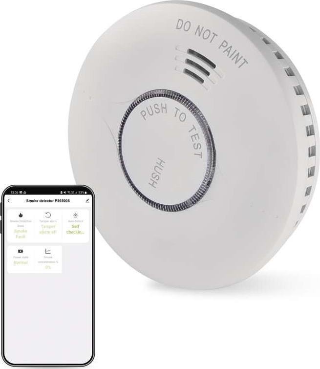 Безжичен датчик за дим със сирена 85dB TS380C-HW Wi-Fi GoSmart EMOS