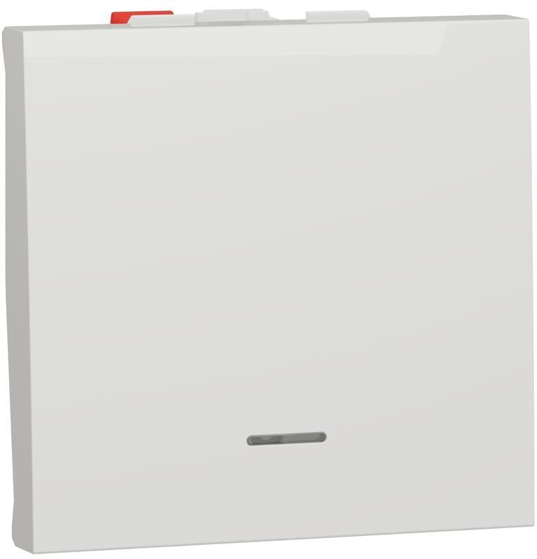 Бутон с индикатор 2 мод. цвят Бял Unica SE, SCHNEIDER ELECTRIC, NU320618N