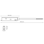 Конектор за магнитни релси с кабел M-LINE, черен, 1 м, DPM, MTL-PB