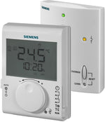 Термостат БЕЗжичен за отопление 5…30 °C с LCD дисплей и дневен таймер, Siemens, SIEMENS, RDJ100RF/SET