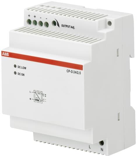 Захранващ блок CP-D24 1P In:110...230Vac Out:24Vdc 2.5A 4DIN ABB, KNX, 2CDG120037R0011