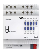 Димер универсален с ръчно управление DM4-2T 4х 200VA 4DIN KNX Theben, 4940280