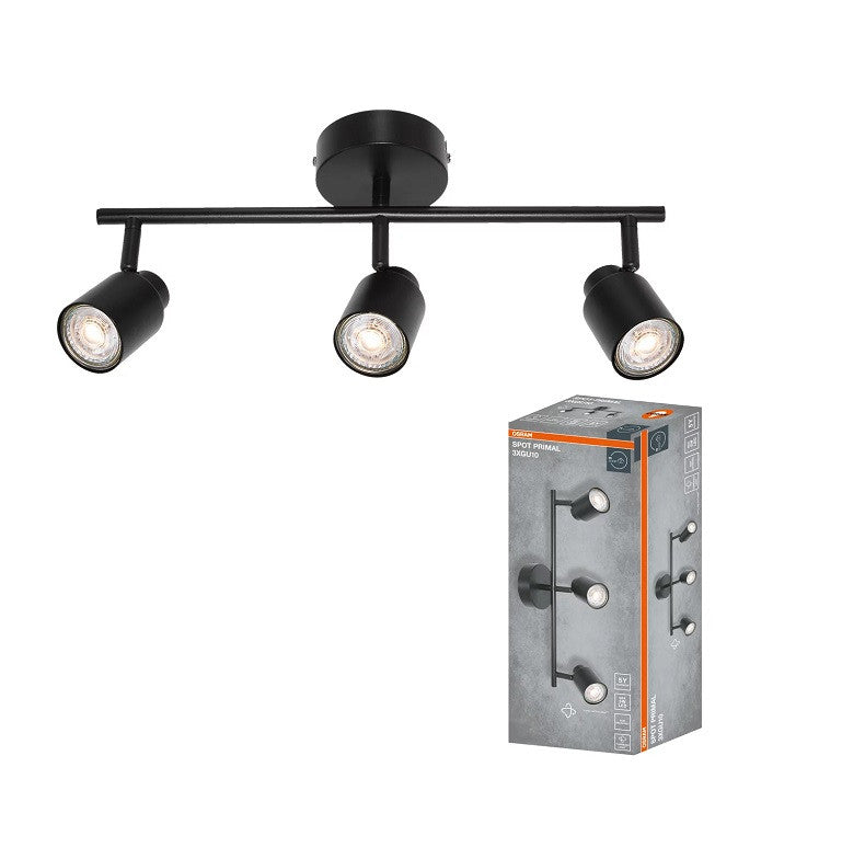 LED ОСВЕТИТЕЛНО ТЯЛО SPOT PRIMAL BLACK 3XGU10 BLACK LEDVANCE